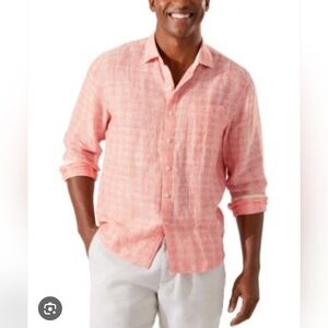 Tommy Bahamas Ventana Plaid Linen Shirt